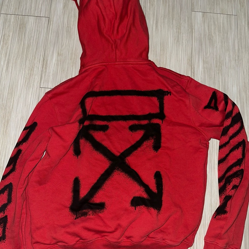 Red OFF-WHITE hoodie